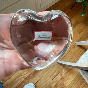 Baccarat Crystal Solid Puffy Heart Paperweight